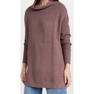 NEW Free People Ottoman Slouchy Stretch Tunic Nutmeg Color Size L